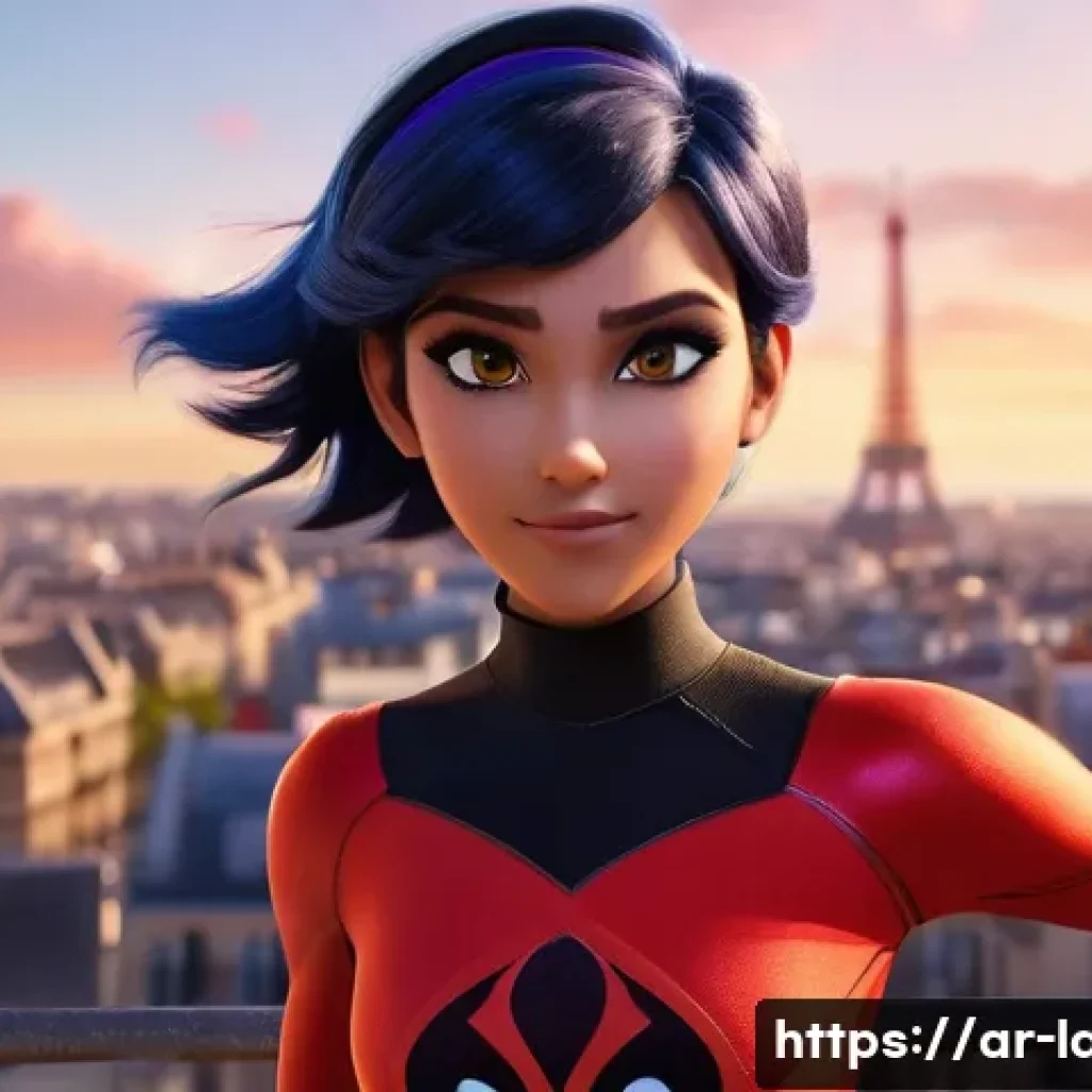 레이디버그와 일본 애니메이션 비교 - **Prompt:** A vibrant, high-energy 3D animated scene in the characteristic style of Miraculous Ladyb...